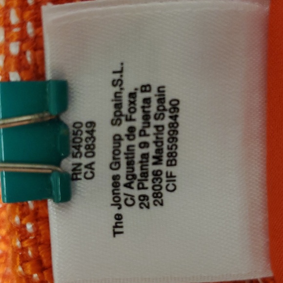 Anne Klein Pencil Skirt Lined w/ Pockets, Orange / White Color, Size 10 NWT - Picture 7 of 10